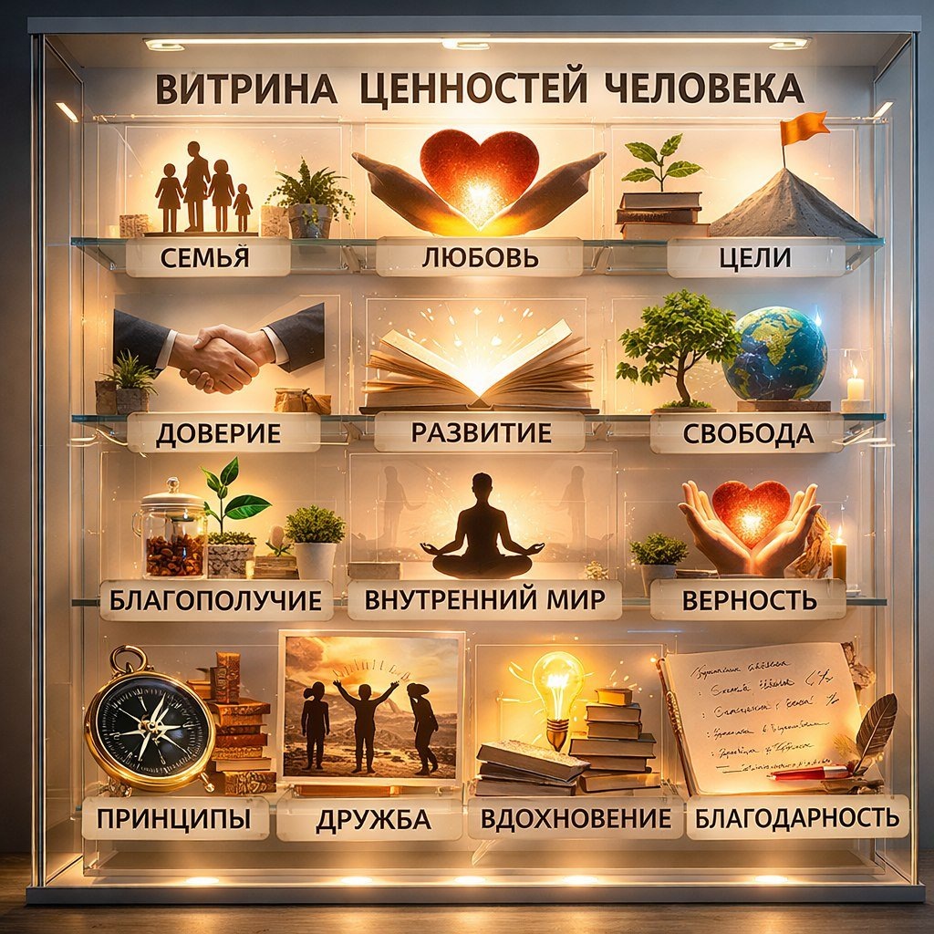 Как определить свои истинные ценности: Практика «Витрина с моими ценностями»